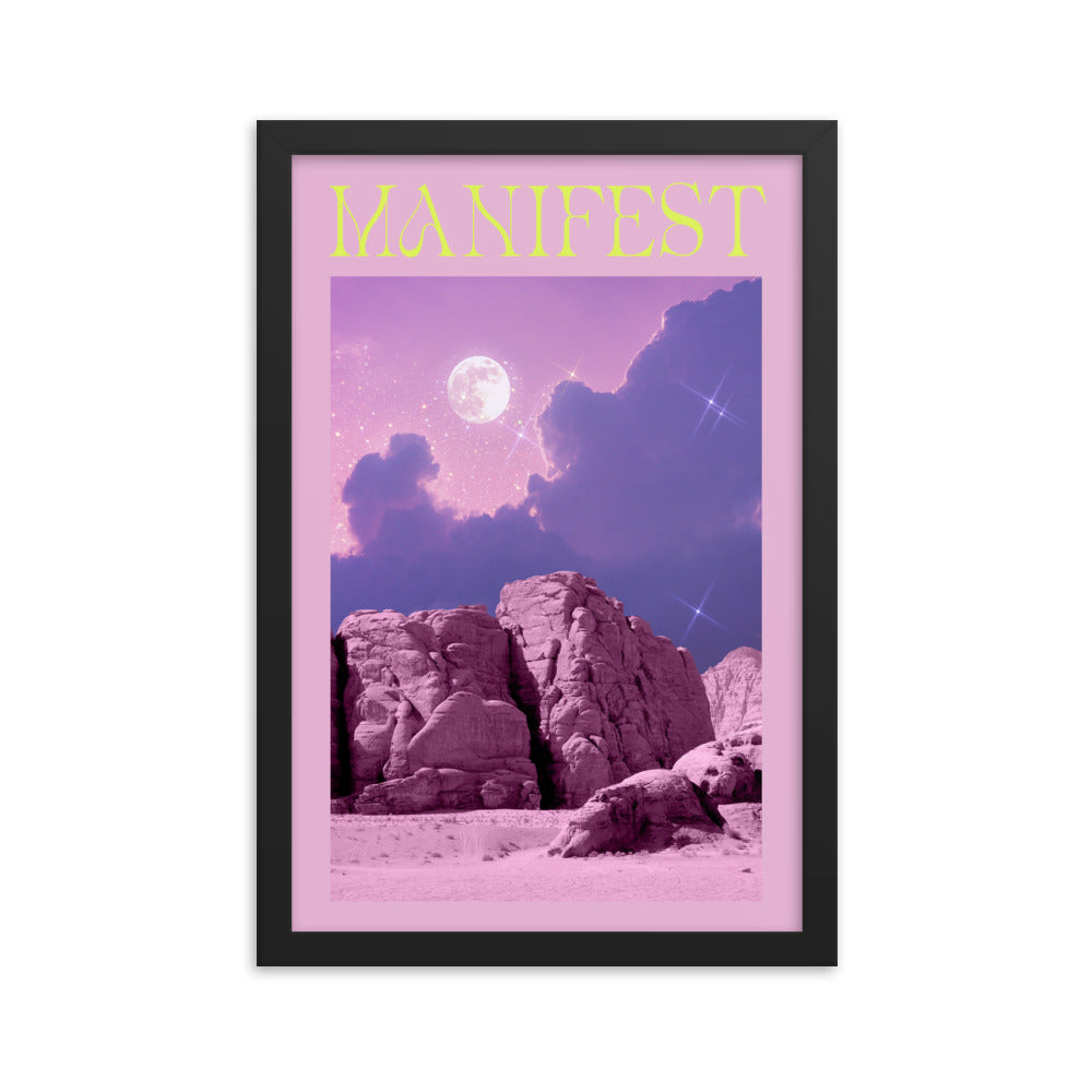 Purple Manifest Moon Wall Poster