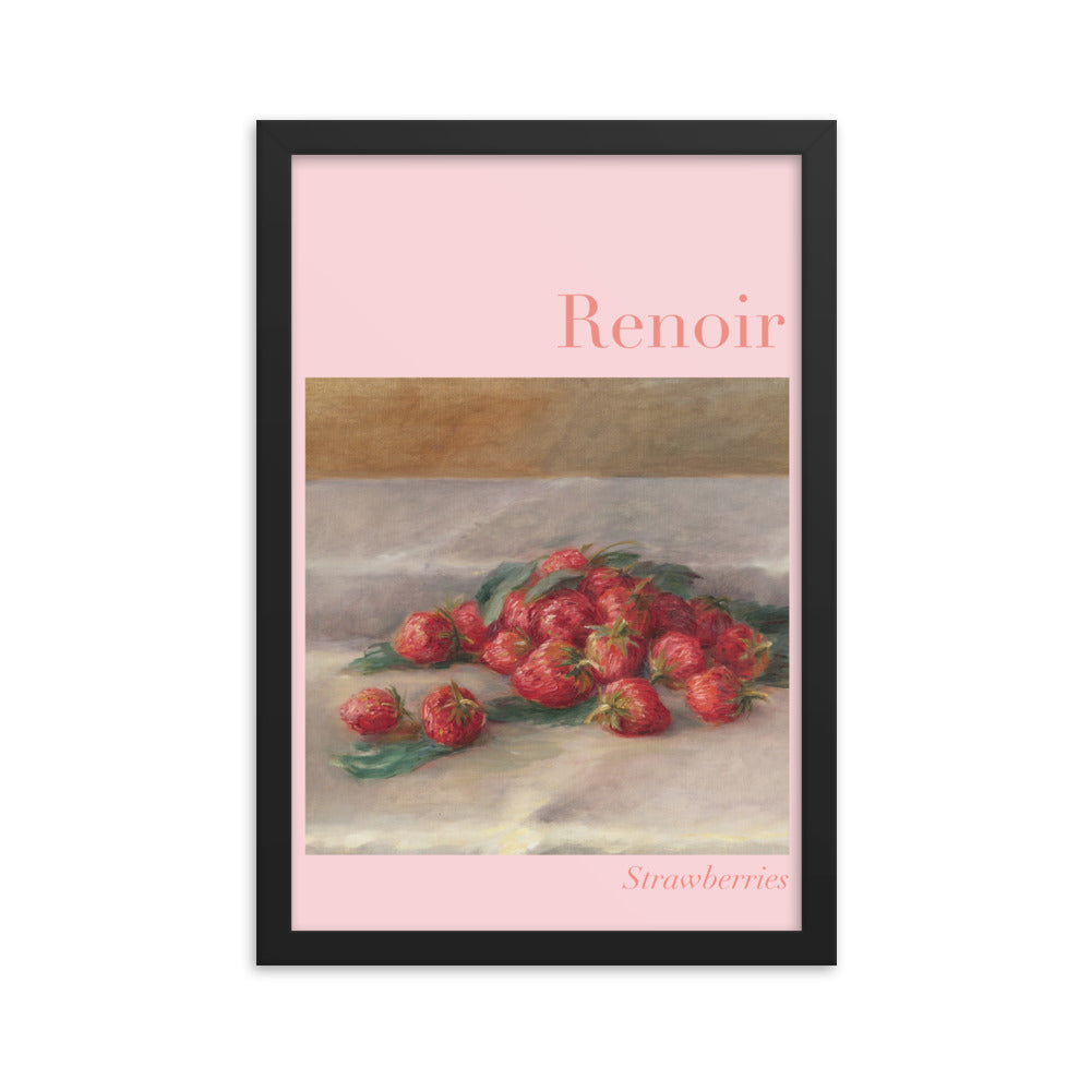 Pink Renoir Strawberries Wall Poster Print