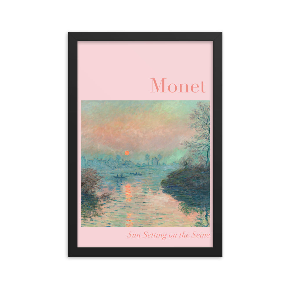 Pink Monet Sunset Wall Poster