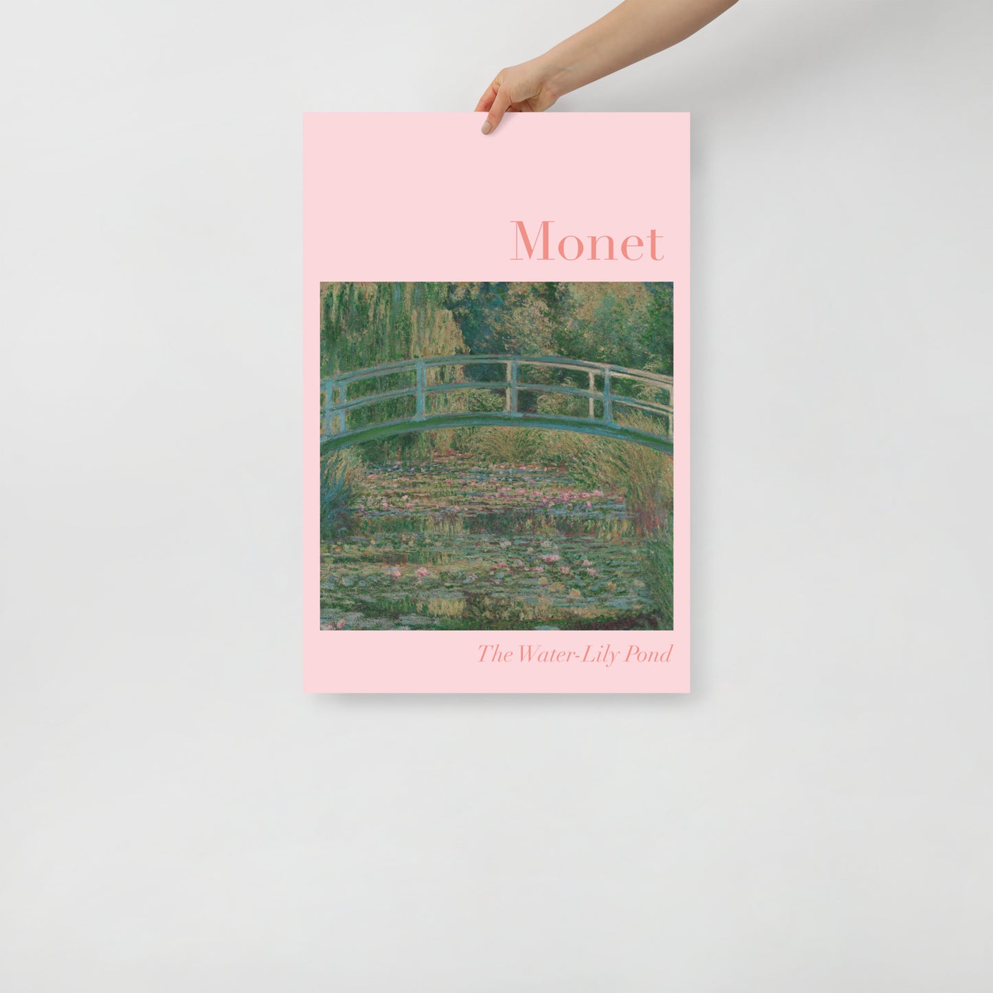 Pink Monet Water-Lily Pond Poster