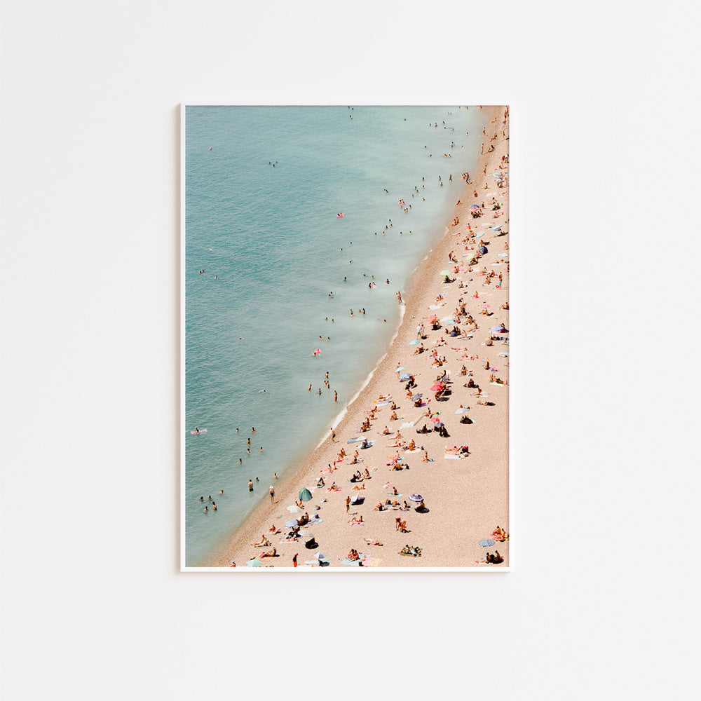 people on the beach photographic wall art print