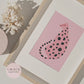 Illustrated Leopard Wall Poster