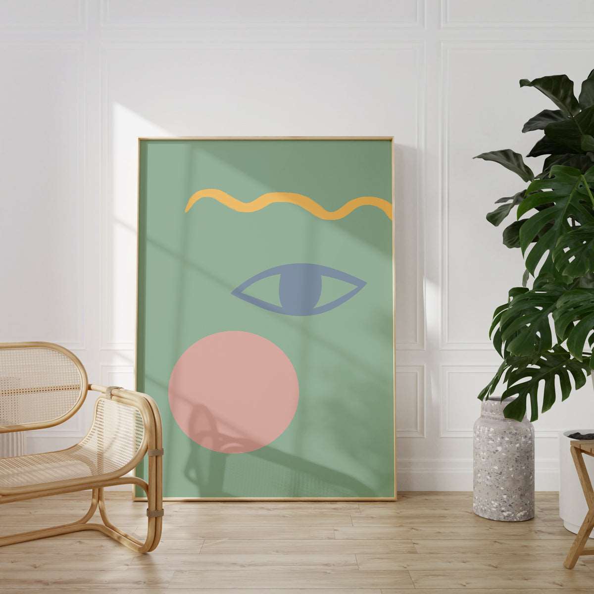abstract face poster