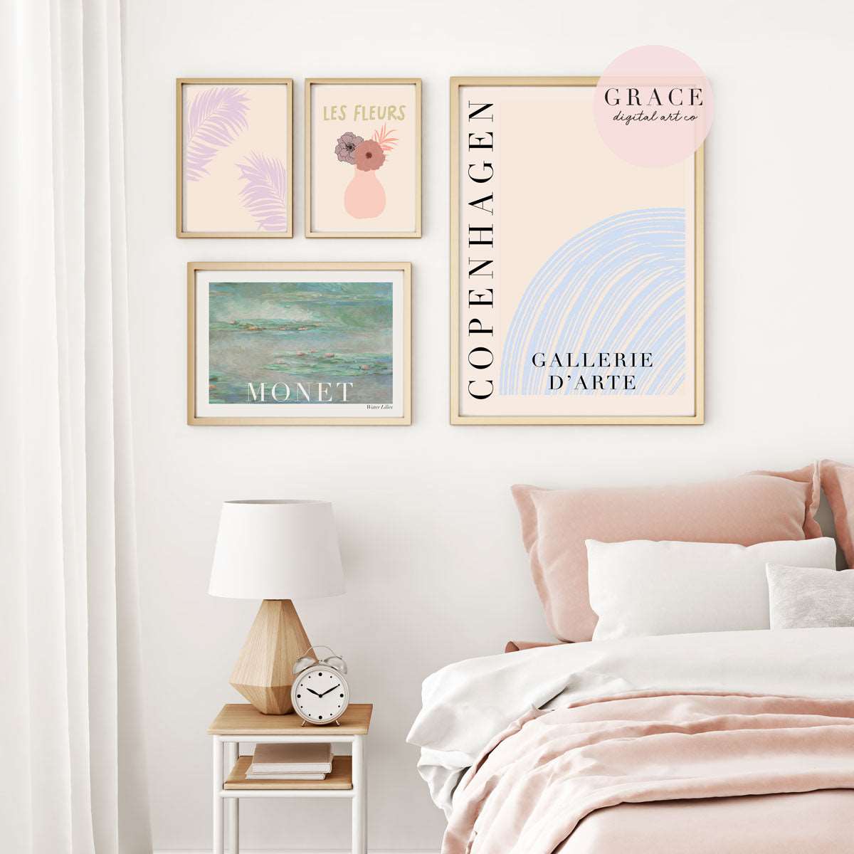 Bedroom Set of Four Printable Posters