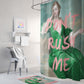 Pink and Green Don't Rush Me Shower Curtain