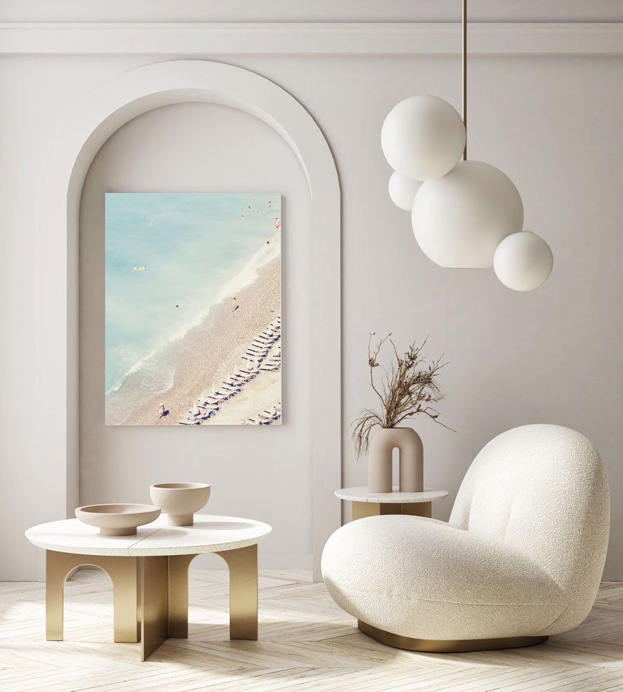 French Riviera Ocean View Canvas - Ready to hang
