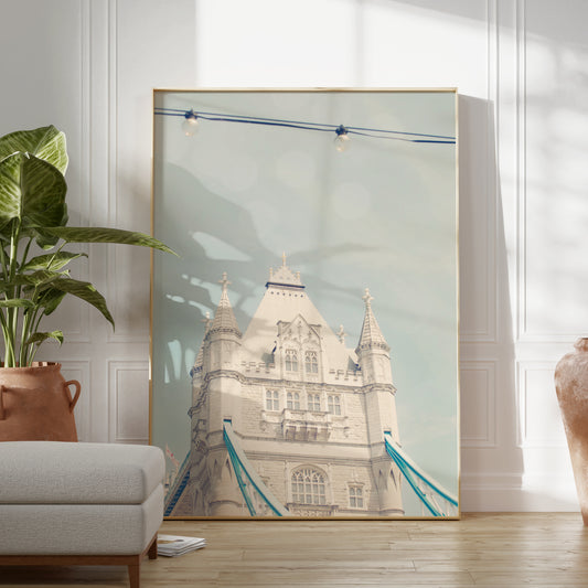 Pastel Blue Tower Bridge Poster