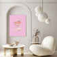 Pink Head of David Canvas - Ready to hang
