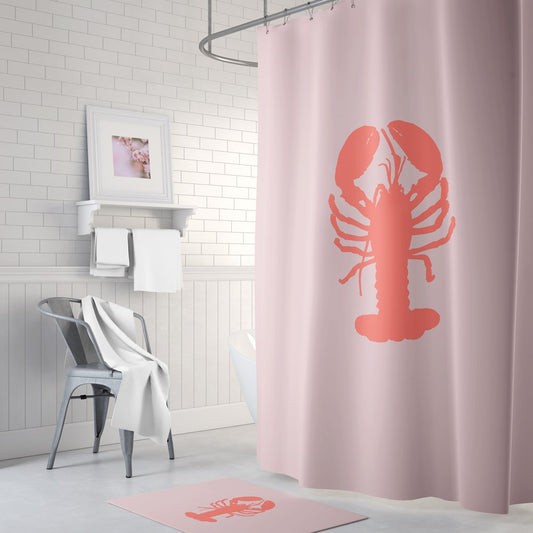 Pink Lobster Shower Curtain