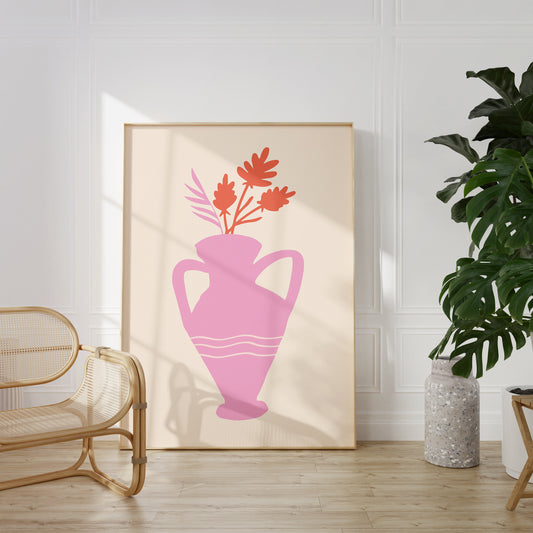 Pink Vase Poster