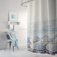 Blue and White French Riviera Shower Curtain