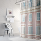 Pink Building Shower Curtain