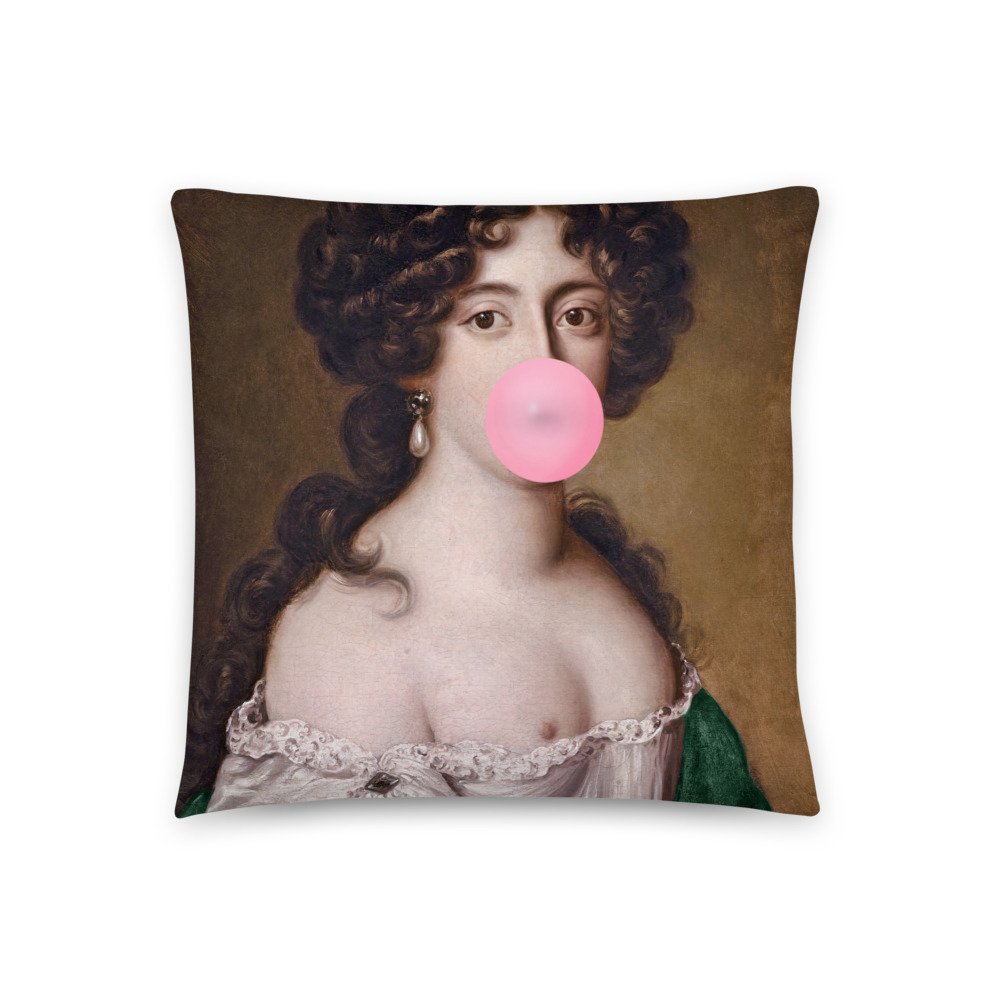 Bubble-Gum Duchess Art Pillow Cushion