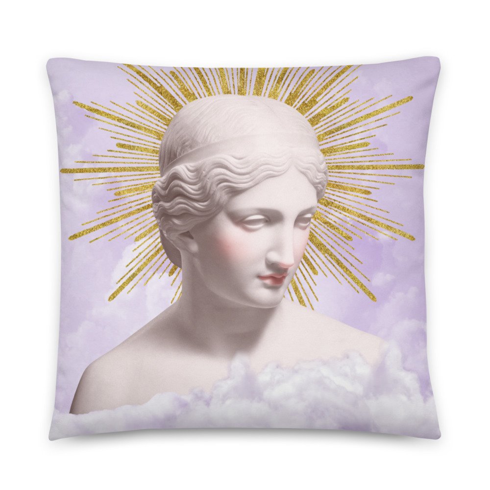 Gold Goddess Ancient Aesthetic Pillow Cushion