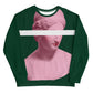 Ancient Statue Pink and Green Unisex Sweatshirt