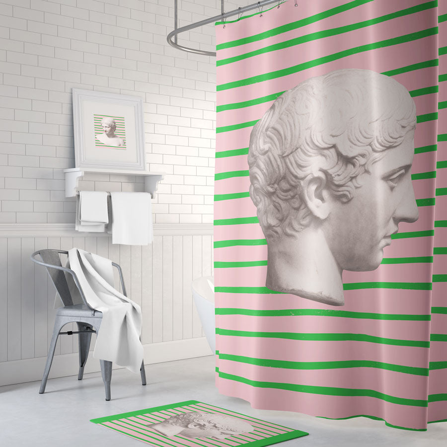 Striped Ancient Aesthetic Shower Curtain