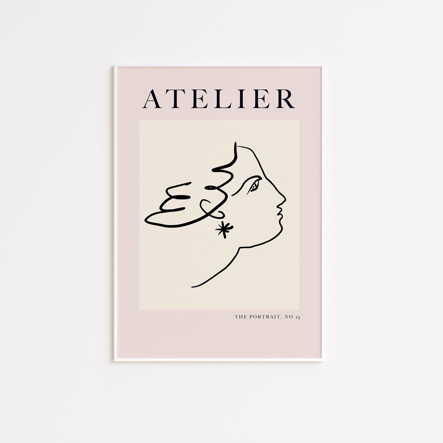 Atelier Line Art Portrait Poster Print
