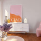 Ciao Pink and Orange Wall Poster