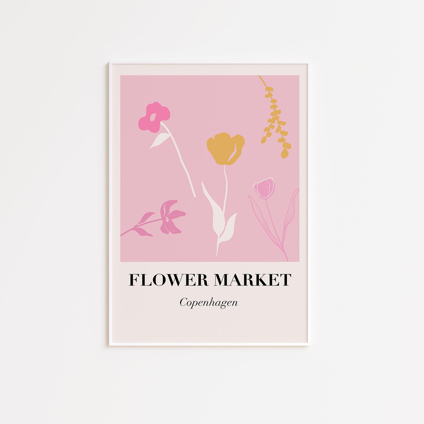 Copenhagen Flower Market Wall Poster Print
