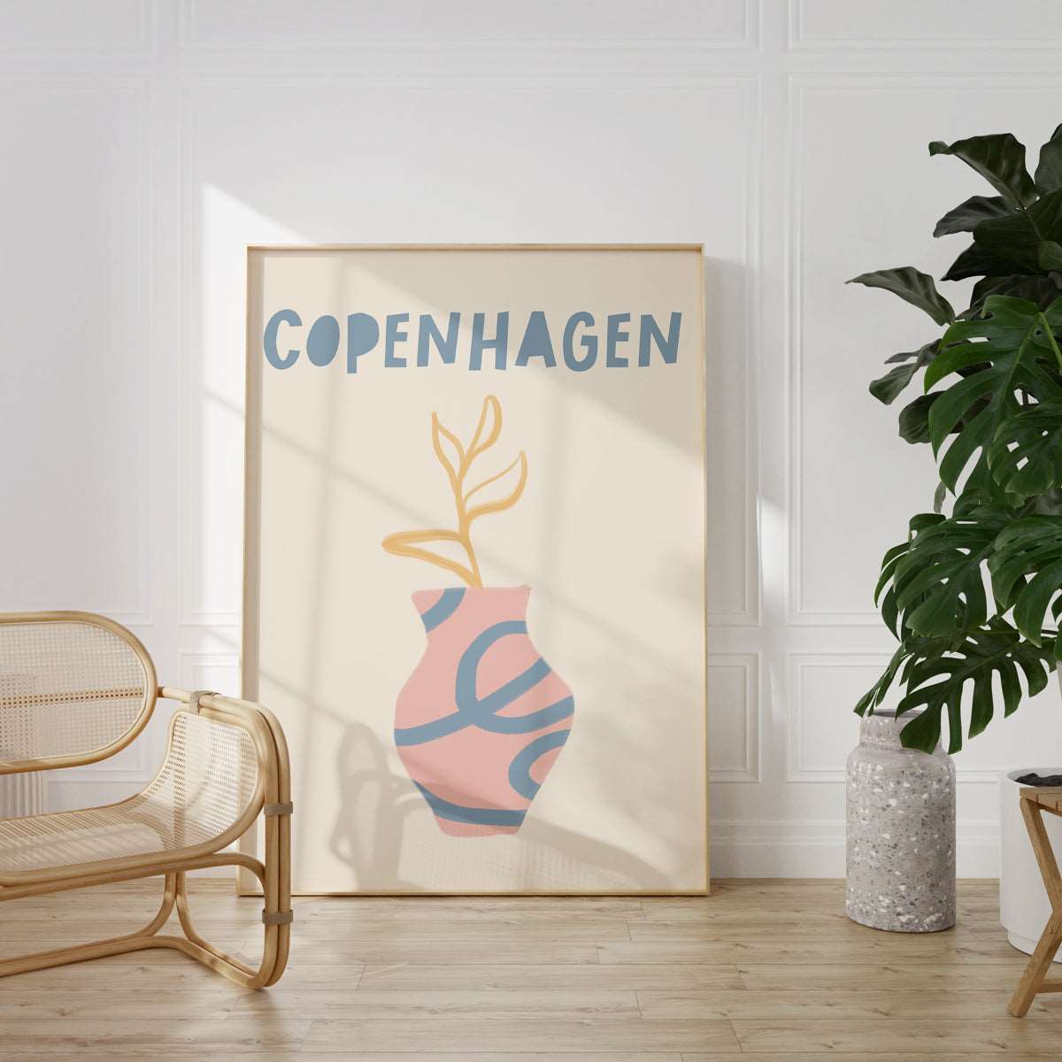 Beige Copenhagen Wall Print
