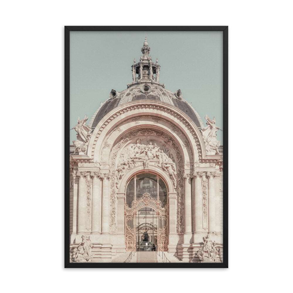 Blue and Beige Paris Wall Poster