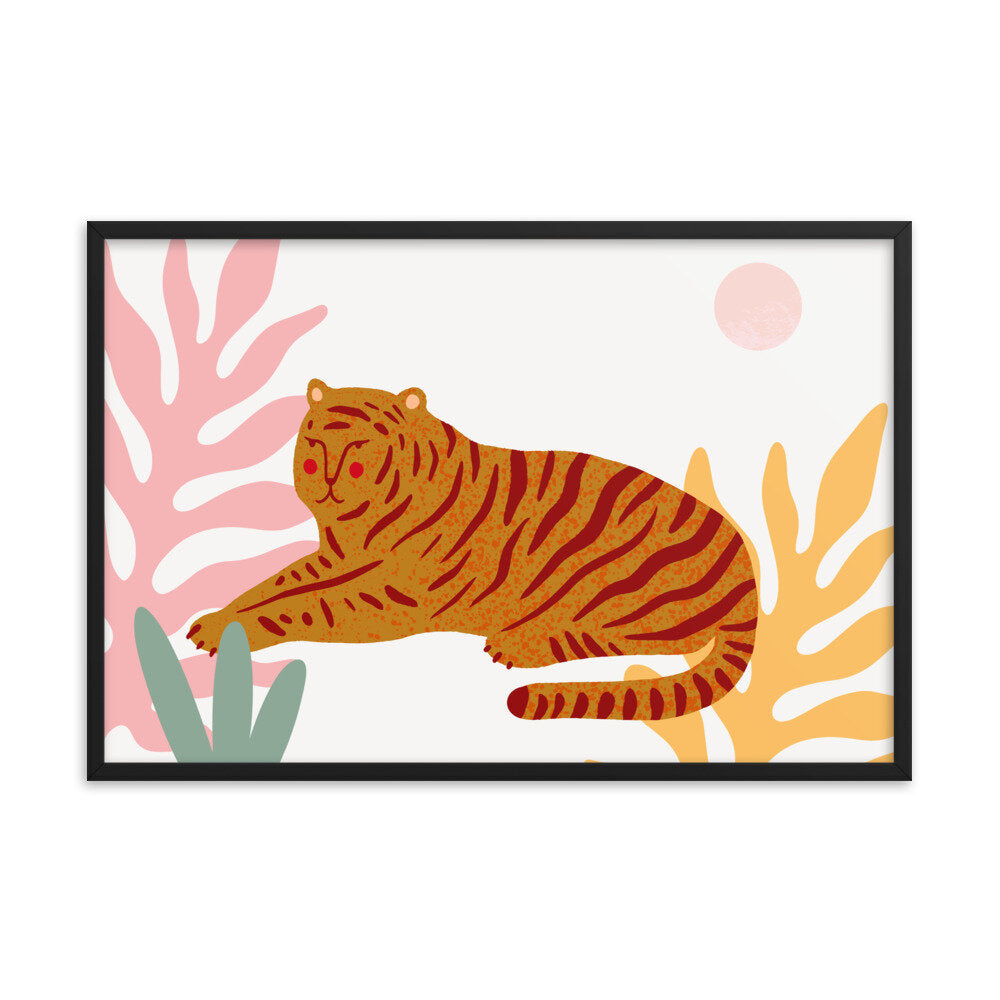 Illustrated Tiger Wall Poster