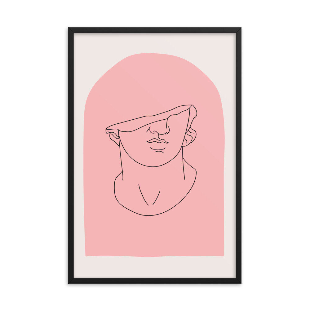 Pink Ancient Bust Poster
