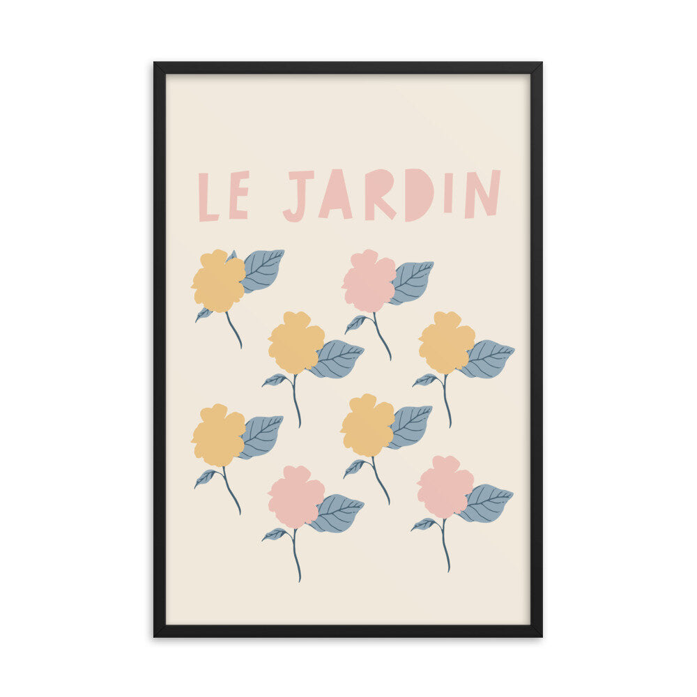 Pastel Le Jardin Wall Poster Print