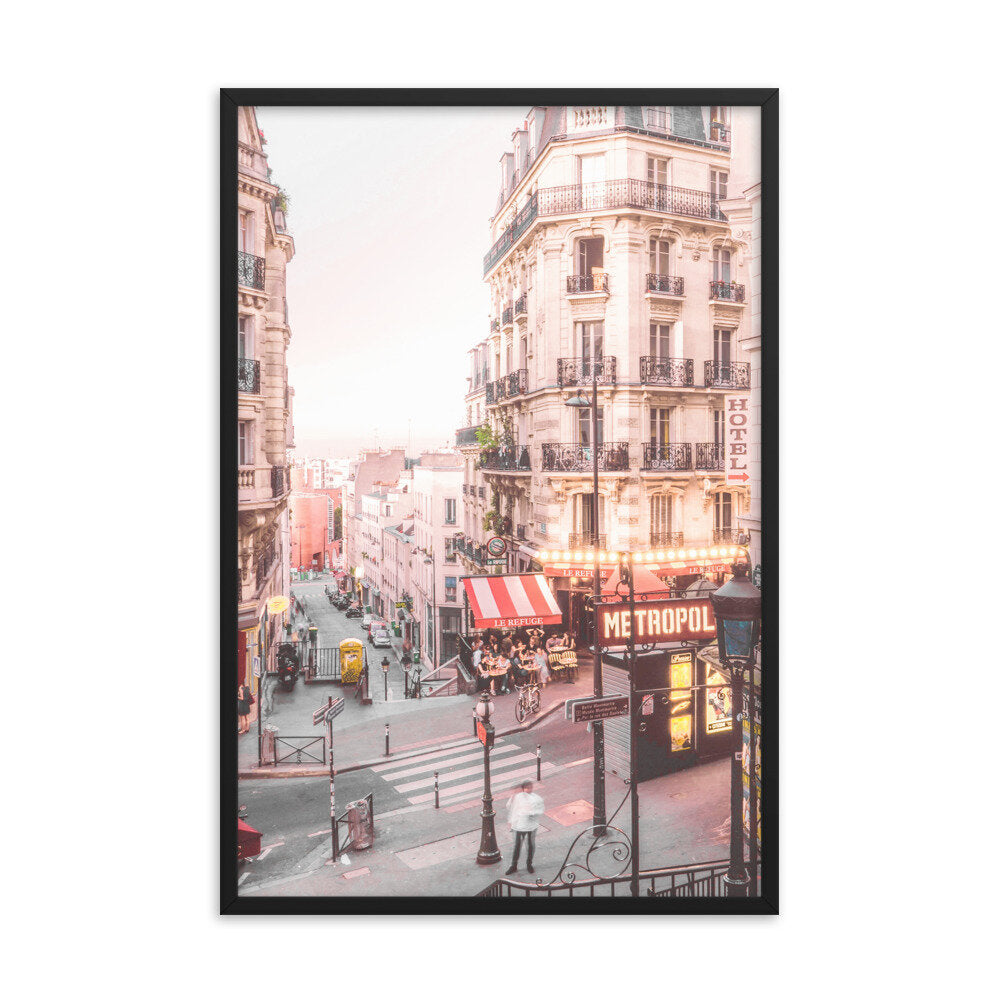 Paris Montmartre Wall Poster Print