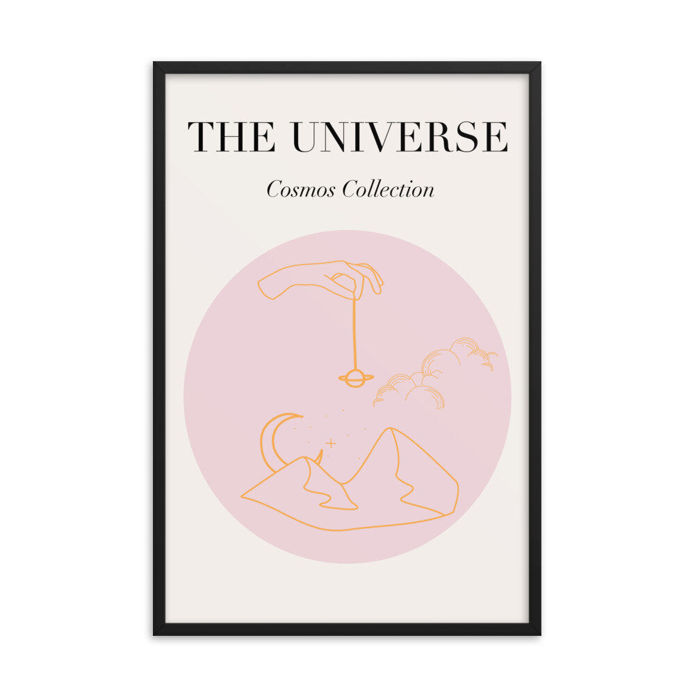 Pink and Gold Celestial Wall Poster Print