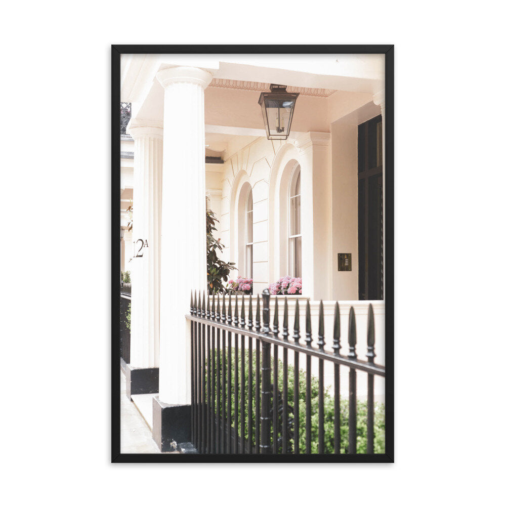 London Building With Pink Flowers Poster