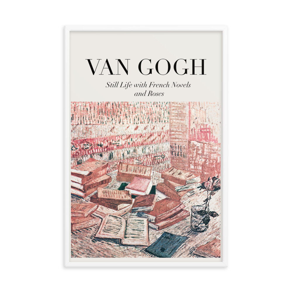 Van Gogh Still Life With Books And Roses Poster