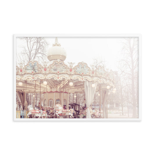 Merry-Go-Round in Paris Wall Poster