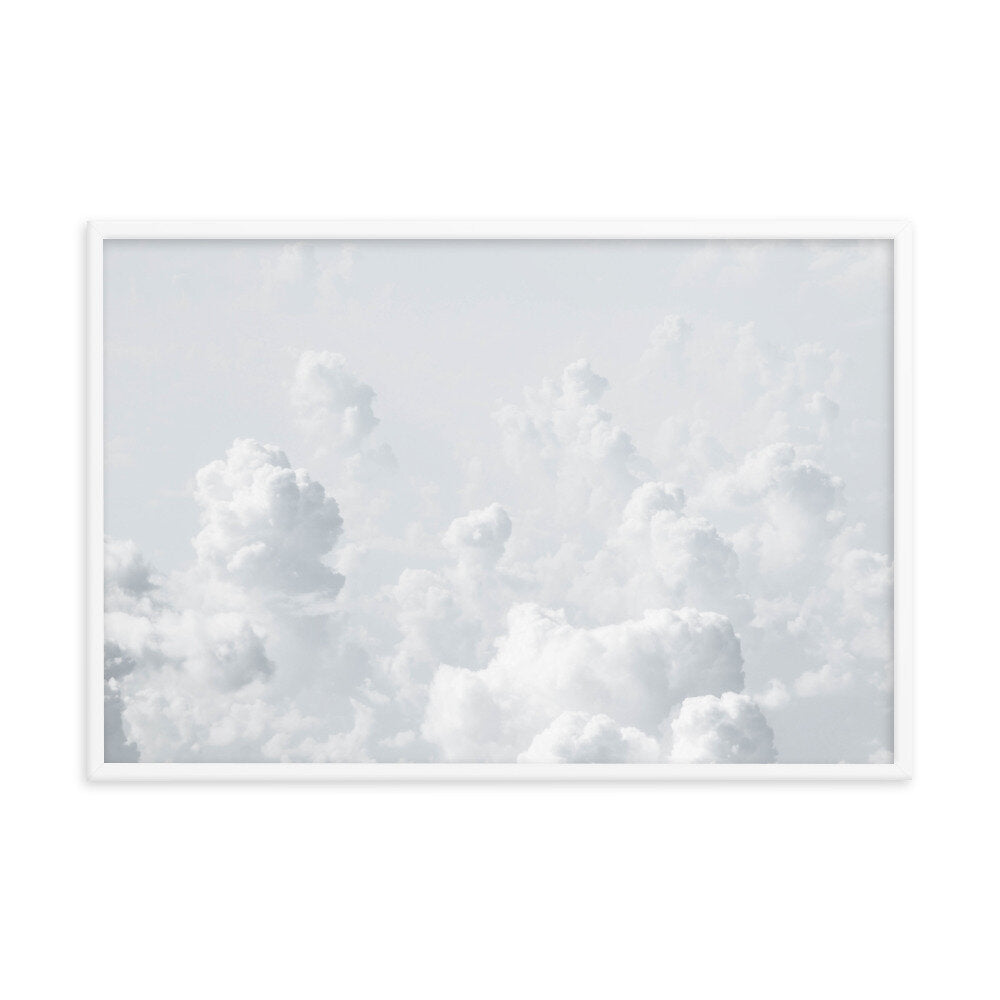 Grey and White Clouds Poster