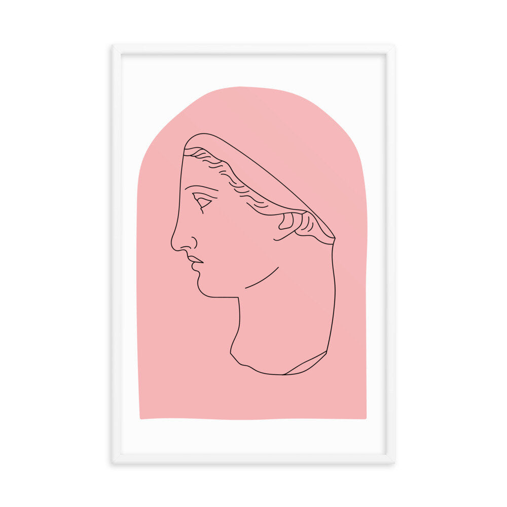 Greek Bust of a Woman Poster