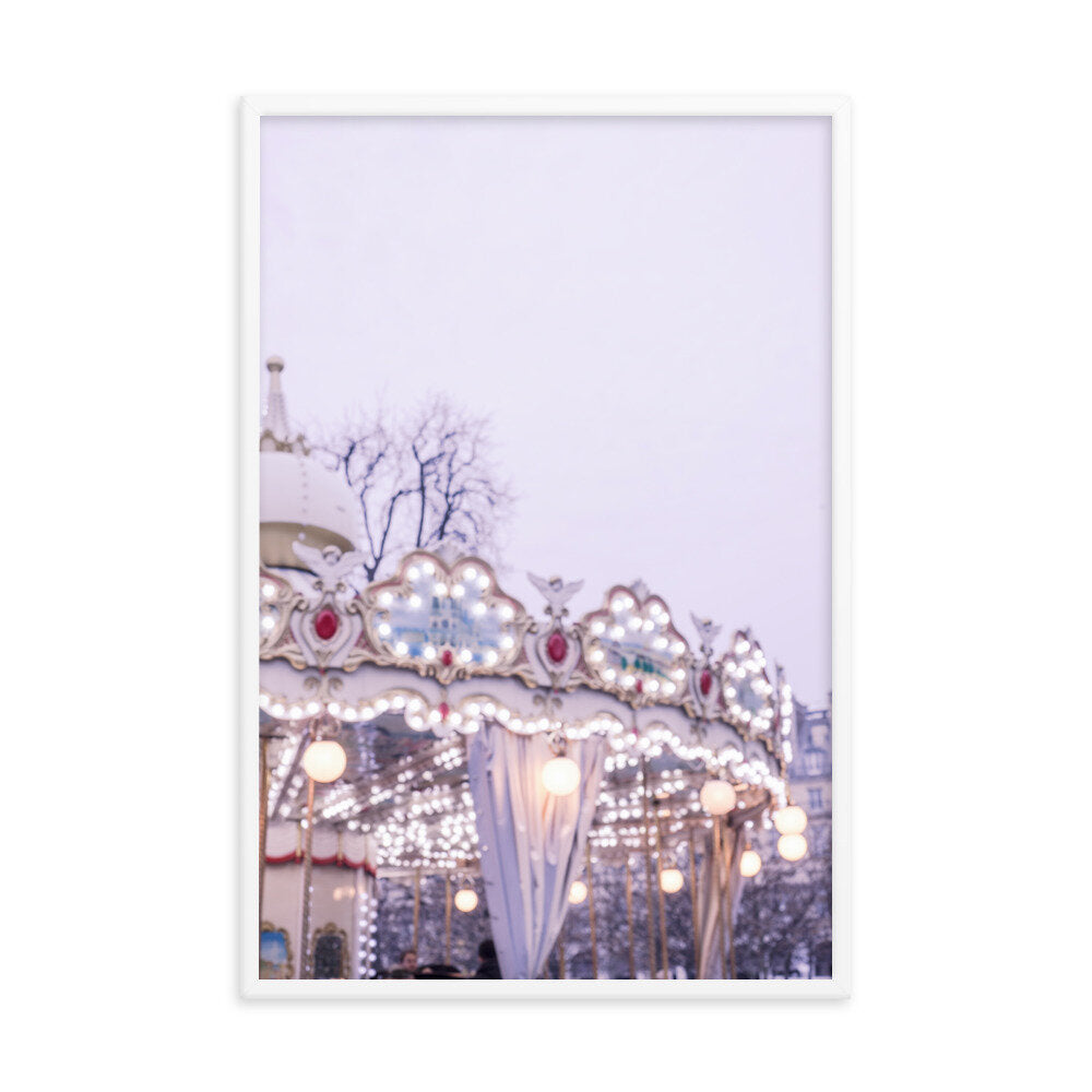 Lilac Paris Carousel Poster