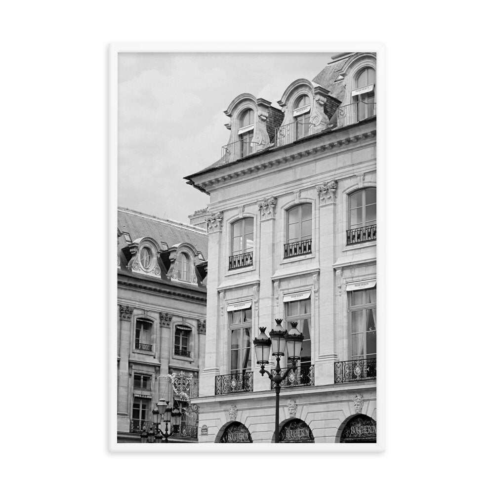 Paris Photographic Wall Poster - Black and White
