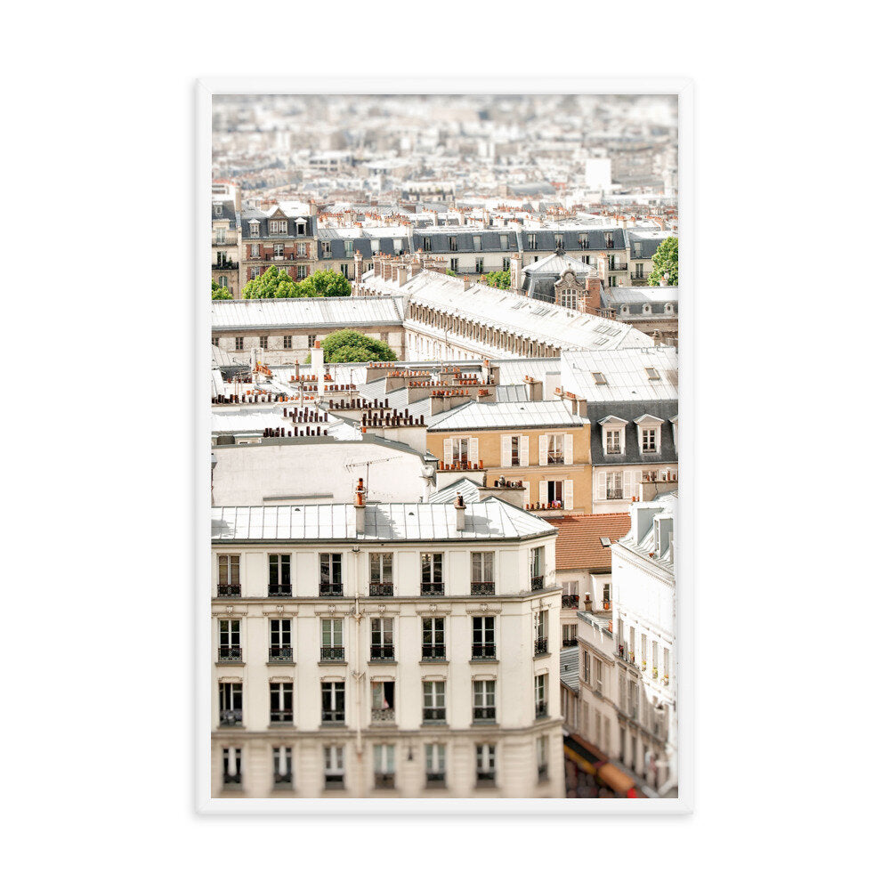 Paris Rooftops Wall Poster Print