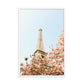 Eiffel Tower Blossom Wall Poster Print