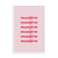 Pink and Red Manifest Poster