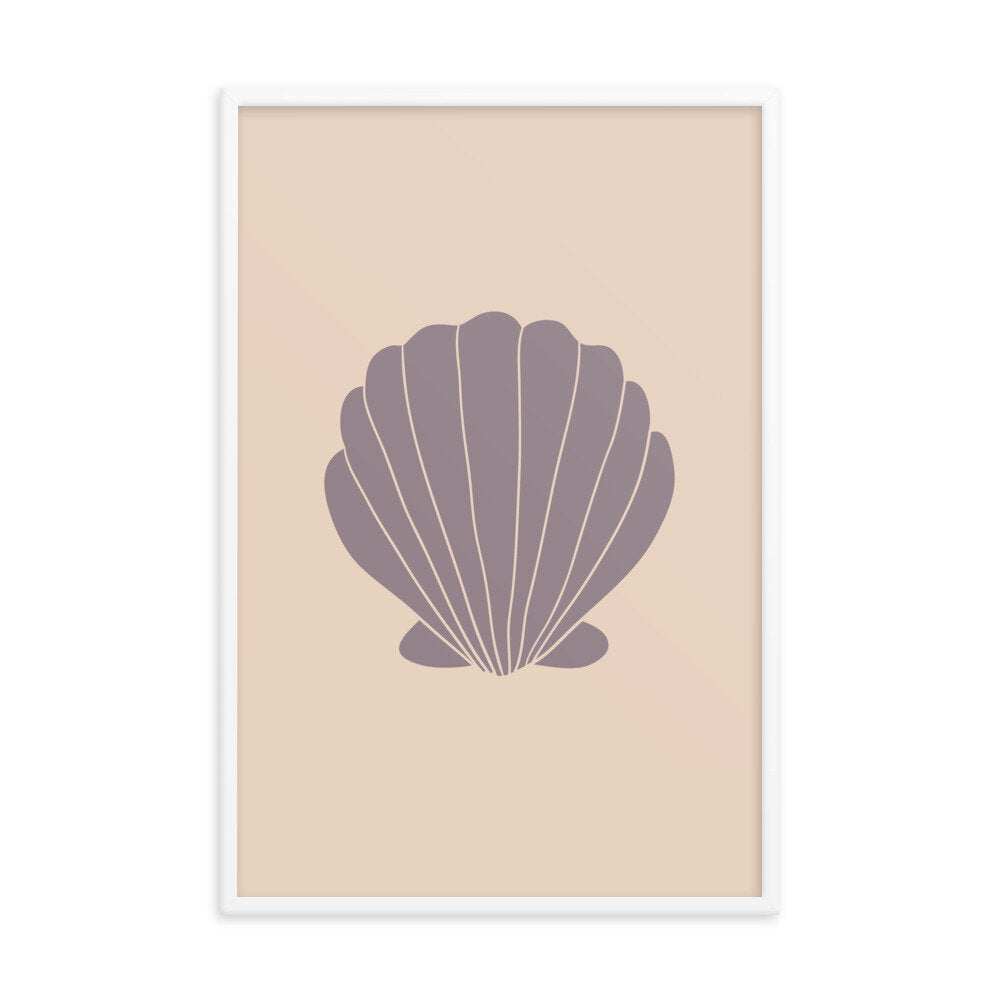 Purple Clam Shell Poster