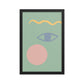 abstract face poster in pastel colours