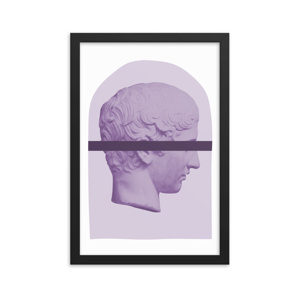 Framed purple art
