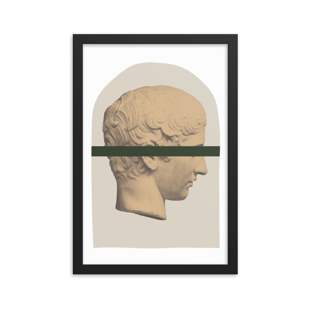 Framed Greek bust print