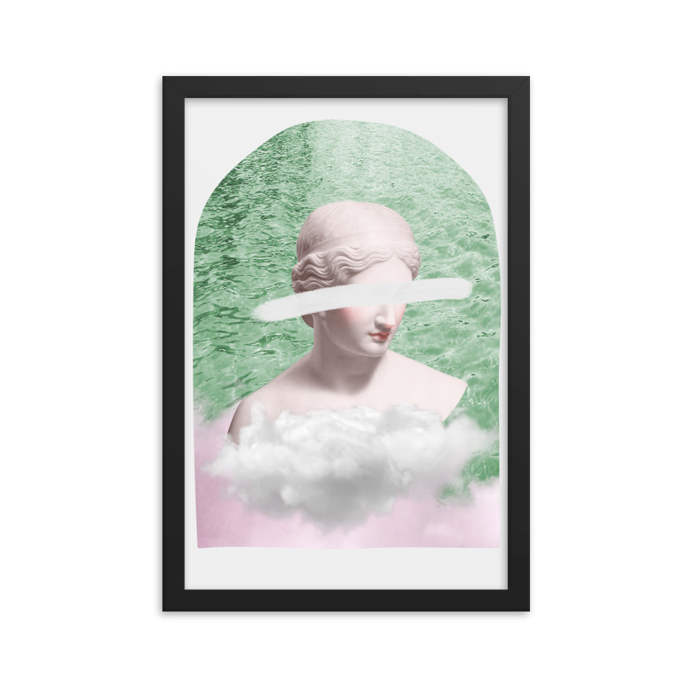 Framed surreal goddess art