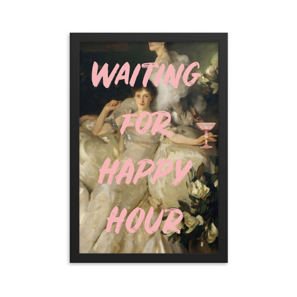 Happy Hour Altered Art Bar Poster