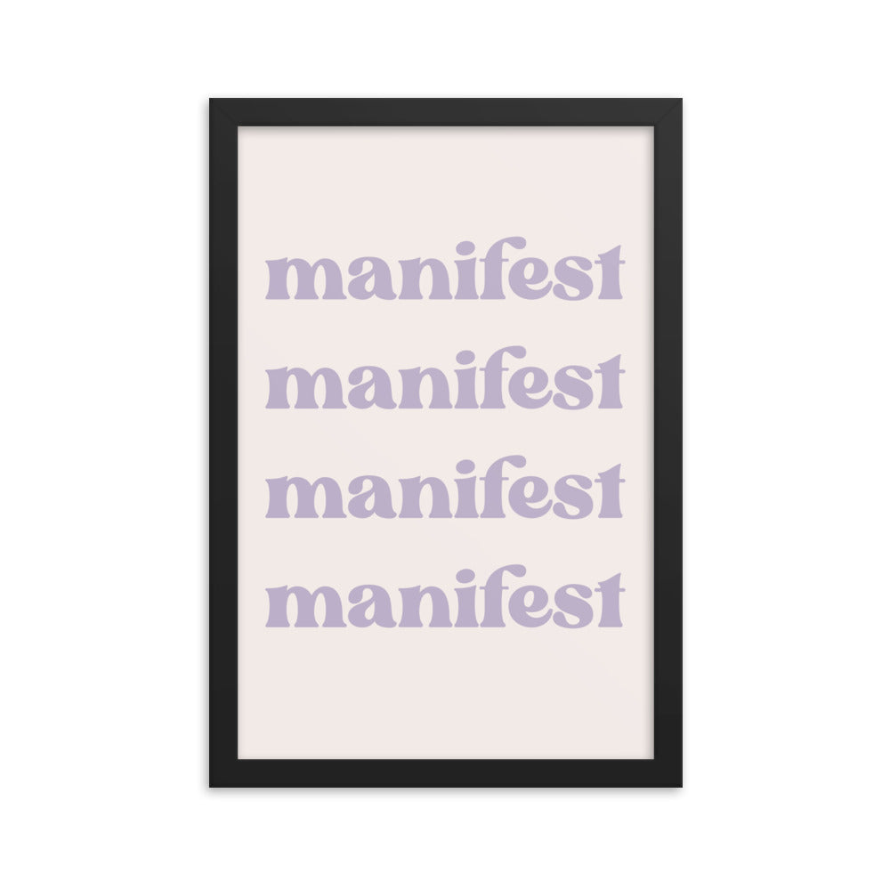 Manifest Wall Poster - Lilac and Beige