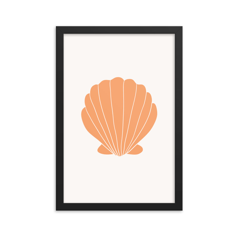Orange Clam Shell Poster
