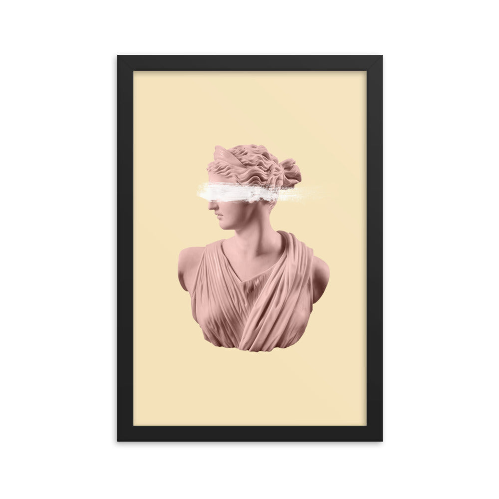 Pale Yellow Ancient Greek Statue Poster