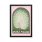Pink and Green Peacock Wall Poster